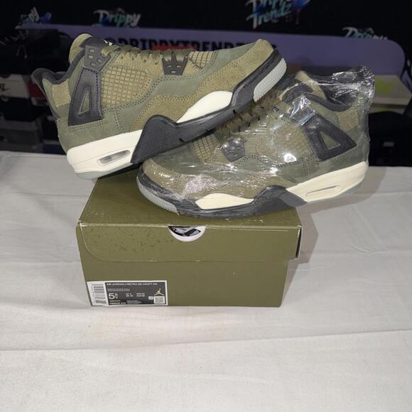 Size 6 (GS) - Jordan 4 SE Retro Low Craft - Olive